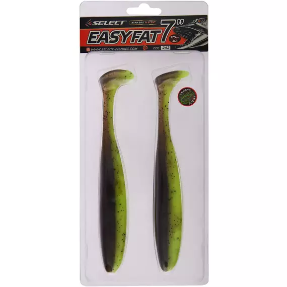 Силикон Select Easy Fat 7" #242 (2 шт/уп), Длина силикона: 7" (17.5 см), Расцветка силикона: 242, фото , изображение 2