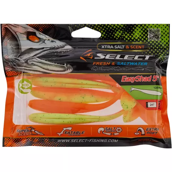 Силікон Select Easy Shad 5" #247 (5 шт / уп), Довжина силікону: 5" (12.7 см), Колір силікону: 247, фото , изображение 2