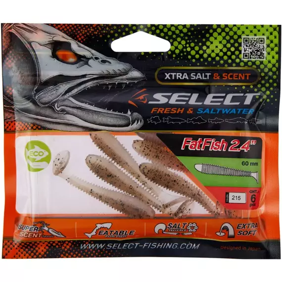 Силикон Select FatFish 2.4" #215 (6 шт/уп), Длина силикона: 2.4" (6.1 см), Расцветка силикона: 215, фото , изображение 2