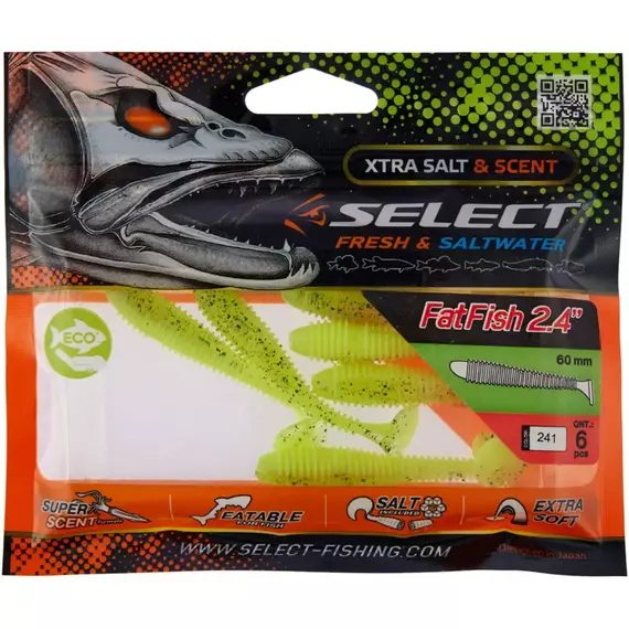 Силікон Select FatFish 2.4" #241 (6 шт / уп), Довжина силікону: 2.4" (6.1 см), Колір силікону: 241, фото , изображение 2