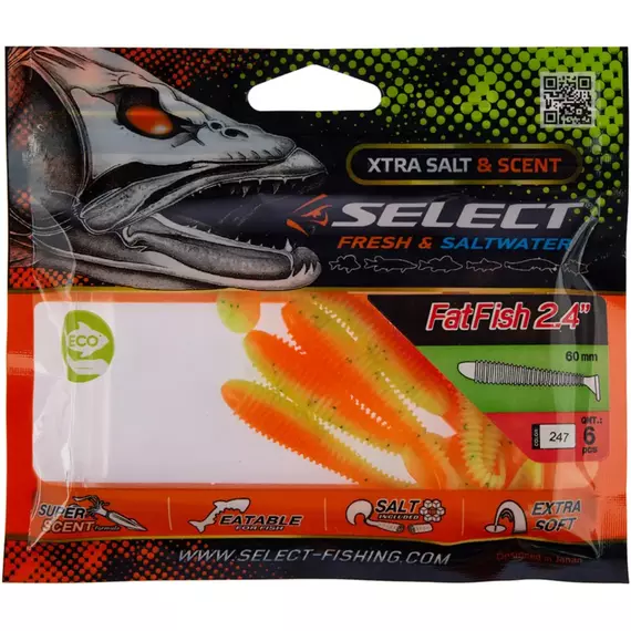 Силикон Select FatFish 2.4" #247 (6 шт/уп), Длина силикона: 2.4" (6.1 см), Расцветка силикона: 247, фото , изображение 2