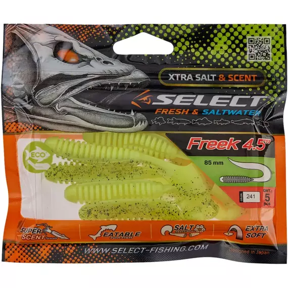 Силикон Select Freek 4.5" #241 (5 шт/уп), Длина силикона: 4.5" (11.43 см), Расцветка силикона: 241, фото , изображение 3