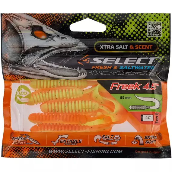 Силікон Select Freek 4.5" #247 (5 шт / уп), Довжина силікону: 4.5" (11.43 см), Колір силікону: 247, фото , изображение 3