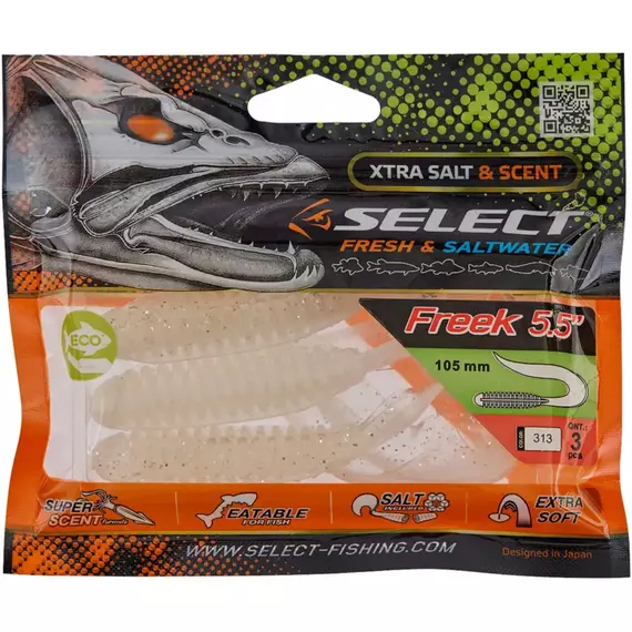 Силікон Select Freek 5.5" #313 (3 шт / уп), Длина силикона: 5.5" (13.97 см), Расцветка силикона: 313, фото , изображение 2