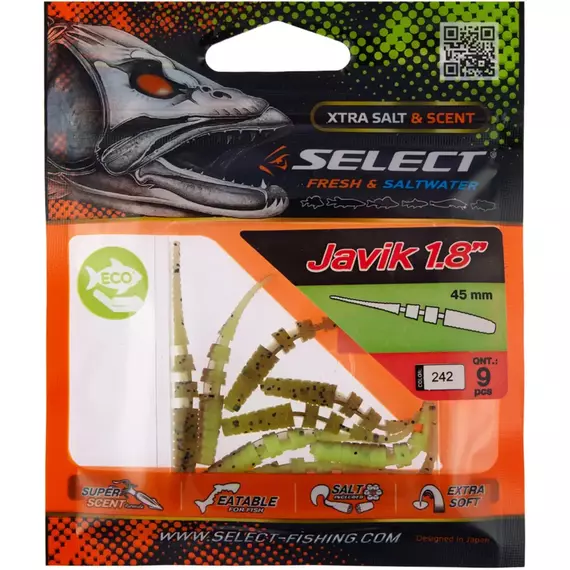 Силікон Select Javik 1.8" #242 (9 шт / уп), Довжина силікону: 1.8" (4.57 см), Колір силікону: 242, фото , изображение 2