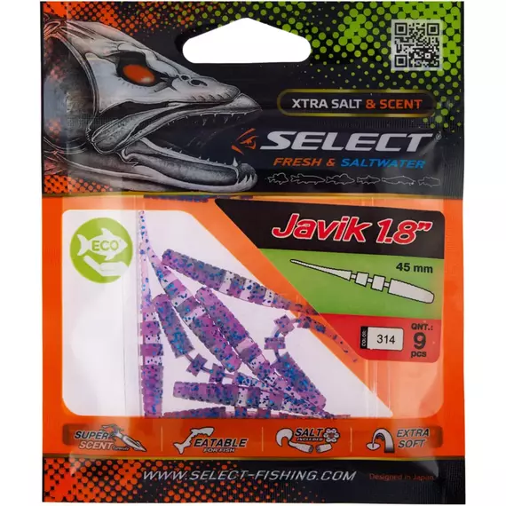 Силікон Select Javik 1.8" #314 (9 шт / уп), Довжина силікону: 1.8" (4.57 см), Колір силікону: 314, фото , изображение 2