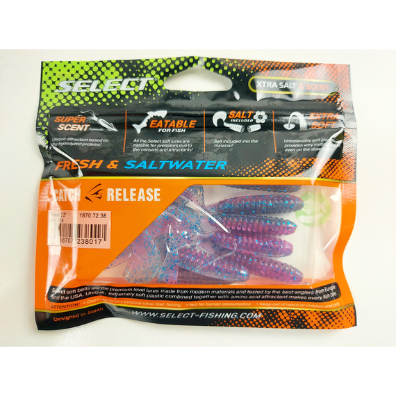 Силікон Select Freek 3.3" #314 (7 шт / уп), Длина силикона: 3.3" (8.38 см), Расцветка силикона: 314, фото , изображение 13