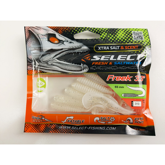 Силікон Select Freek 3.3" #313 (7 шт / уп), Длина силикона: 3.3" (8.38 см), Расцветка силикона: 313, фото , изображение 10