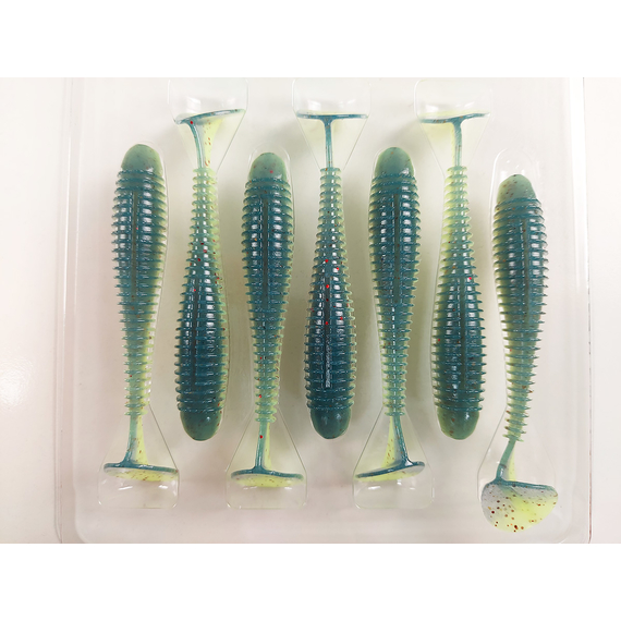 Силикон Keitech Swing Impact FAT 3.3" (7 шт/уп),, цвет: ea#20 violet chart red fl, Длина силикона: 3.3" (8.4 см), Расцветка силикона: EA#20 Violet Chart Red Fl, фото , изображение 9