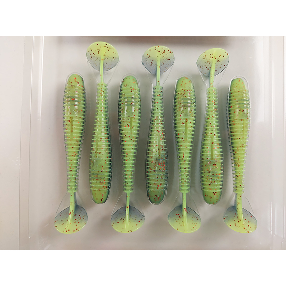 Силикон Keitech Swing Impact FAT 3.3" (7 шт/уп),, цвет: ea#20 violet chart red fl, Длина силикона: 3.3" (8.4 см), Расцветка силикона: EA#20 Violet Chart Red Fl, фото , изображение 10