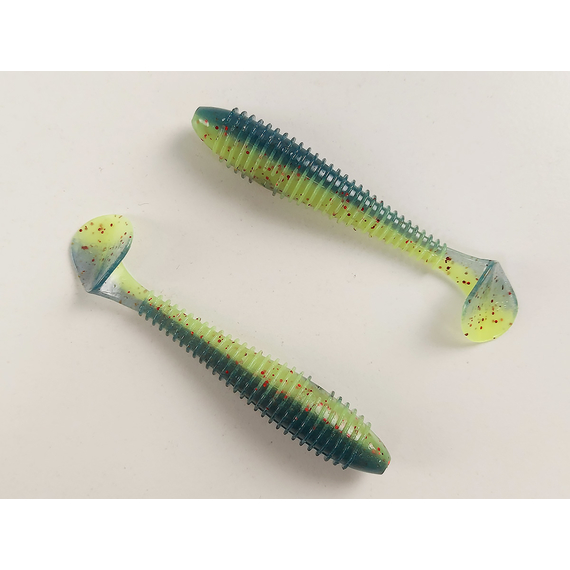 Силикон Keitech Swing Impact FAT 3.3" (7 шт/уп),, цвет: ea#20 violet chart red fl, Длина силикона: 3.3" (8.4 см), Расцветка силикона: EA#20 Violet Chart Red Fl, фото , изображение 4