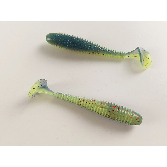 Силикон Keitech Swing Impact FAT 3.3" (7 шт/уп),, цвет: ea#20 violet chart red fl, Длина силикона: 3.3" (8.4 см), Расцветка силикона: EA#20 Violet Chart Red Fl, фото , изображение 5