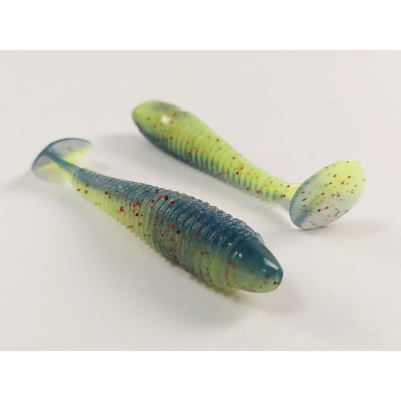 Силикон Keitech Swing Impact FAT 3.3" (7 шт/уп),, цвет: ea#20 violet chart red fl, Длина силикона: 3.3" (8.4 см), Расцветка силикона: EA#20 Violet Chart Red Fl, фото , изображение 6