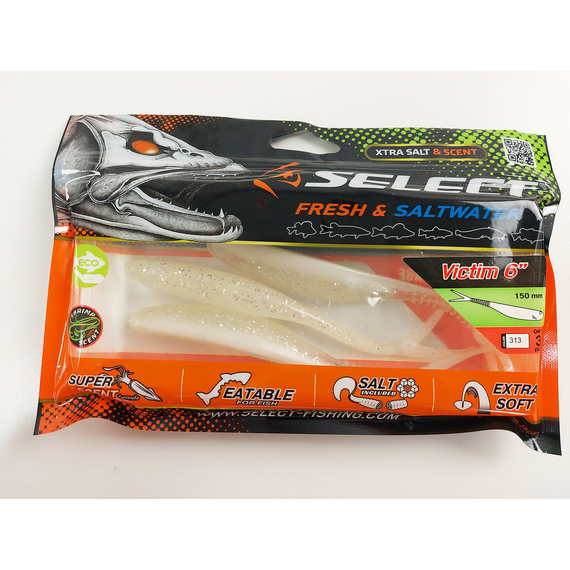 Силікон Select Victim V-Tail 6" #313 (3 шт / уп), Довжина силікону: 6.0" (15.24 см), Колір силікону: 313, фото , изображение 10