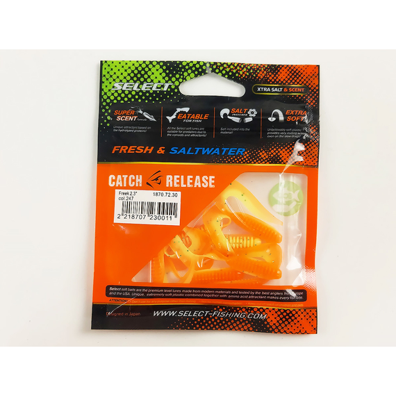 Силікон Select Freek 2.3" #247 (8 шт / уп), Довжина силікону: 2.3" (4.3 см), Колір силікону: 247, фото , изображение 11