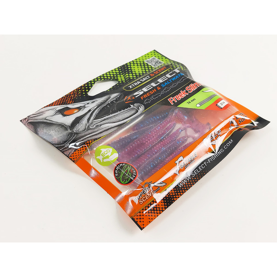 Силікон Select Freek Slim 3" #314 (7 шт / уп), Довжина силікону: 3" (7.62 см), Колір силікону: 314, фото , изображение 10