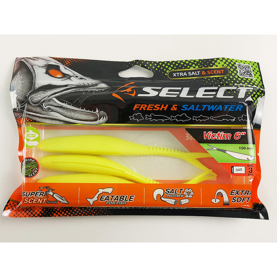 Силікон Select Victim V-Tail 6" #045 (3 шт / уп), Довжина силікону: 6.0" (15.24 см), Колір силікону: 045, фото , изображение 10