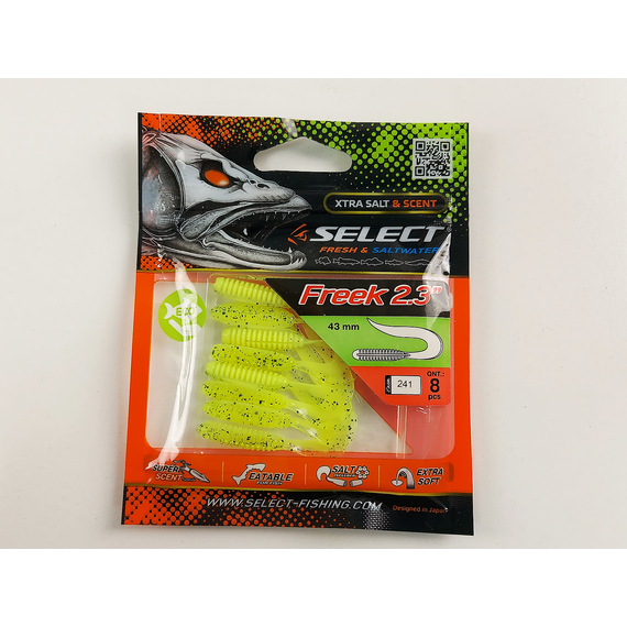 Силикон Select Freek 2.3" #241 (8 шт/уп), Длина силикона: 2.3" (4.3 см), Расцветка силикона: 241, фото , изображение 12