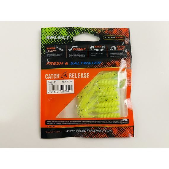 Силикон Select Freek 2.3" #241 (8 шт/уп), Длина силикона: 2.3" (4.3 см), Расцветка силикона: 241, фото , изображение 13