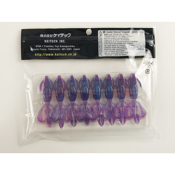 Силікон Keitech Crazy Flapper 2.8" (8 шт/уп),, колір: ea#14 clear morning dawn, Довжина силікону: 2.8" (7.1 см), Колір силікону: ea#14 clear morning dawn, фото , изображение 9