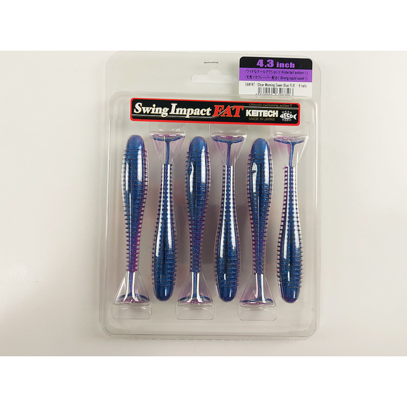 Силикон Keitech Swing Impact FAT 4.3" (6 шт/уп), цвет: ea#14 clear morning dawn, Длина силикона: 4.3" (10.9 см), Расцветка силикона: ea#14 clear morning dawn, фото , изображение 11