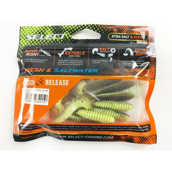 Силикон Select Freek 3.3" #242 (7 шт/уп), Длина силикона: 3.3" (8.38 см), Расцветка силикона: 242, фото , изображение 11