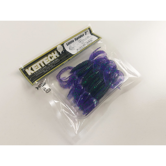 Силикон Keitech Little Spider 2" (8 шт/уп) ц:408 electric june bug, Длина силикона: 2" (5.1 см), Расцветка силикона: 408 Electric June Bug, фото , изображение 7