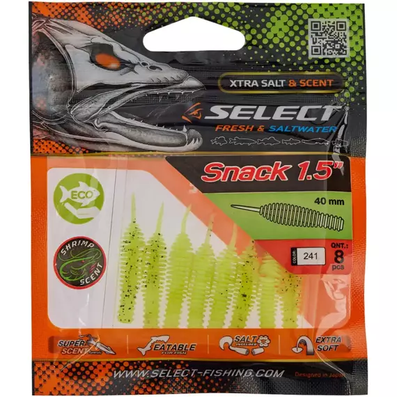 Силікон Select Snack 1.5" #241 (8 шт / уп), Довжина силікону: 1.5" (4 см), Колір силікону: 241, фото , изображение 2