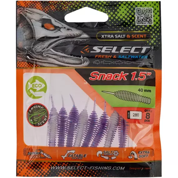 Силікон Select Snack 1.5" #280 (8 шт / уп), Довжина силікону: 1.5" (4 см), Колір силікону: 280, фото , изображение 2