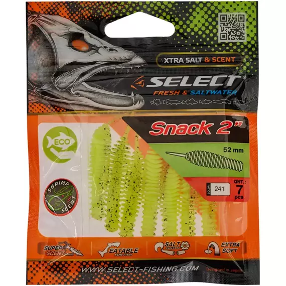 Силікон Select Snack 2" #241 (7 шт / уп), Довжина силікону: 2" (5.2 см), Колір силікону: 241, фото , изображение 2