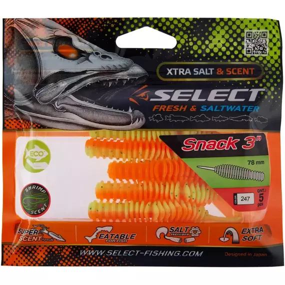 Силікон Select Snack 3" #247 (5 шт / уп), Довжина силікону: 3" (7.8 см), Колір силікону: 247, фото , изображение 2