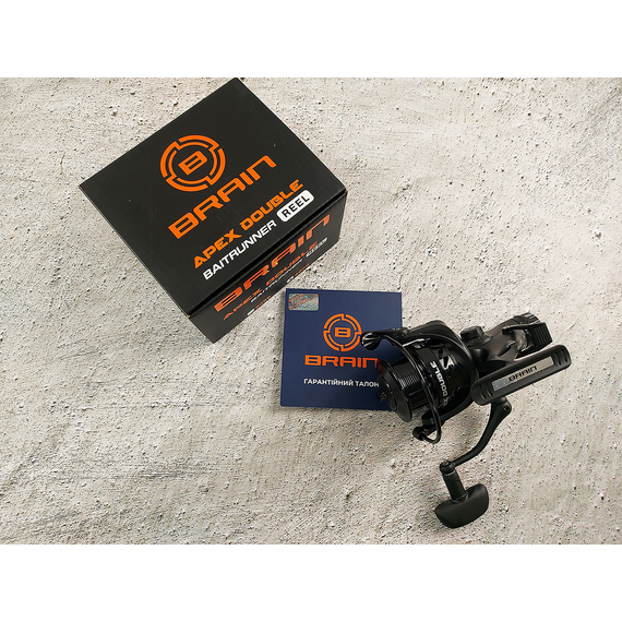 Котушка Brain Apex Double 4000, підшип. 6+1, з бейтранером (ручка вкручується в головну пару), Розмір шпулі: 4000 New, фото , изображение 14
