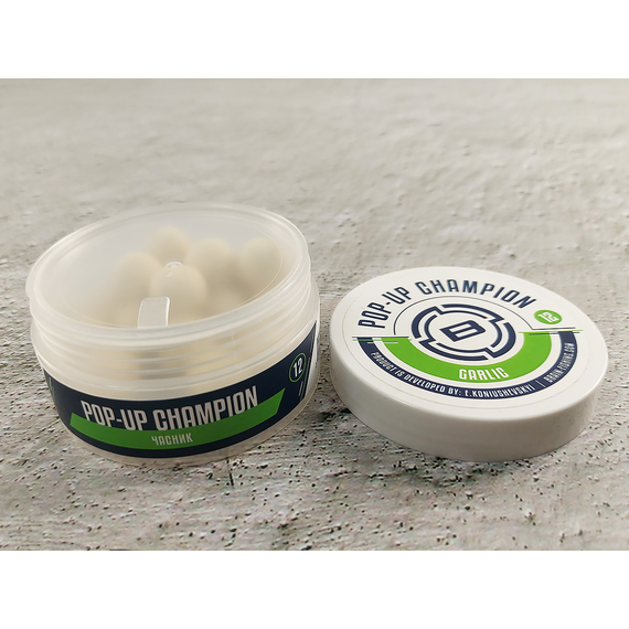 Бойли Brain Champion Pop-Up Garlic (часник) 12mm 34g, фото , изображение 3
