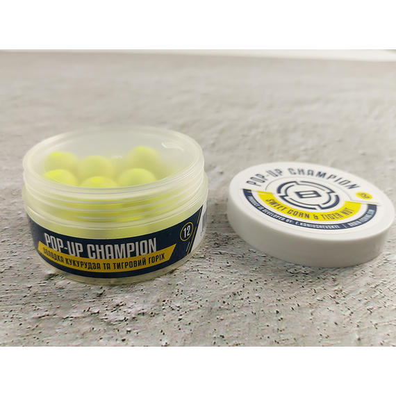 Бойли Brain Champion Pop-Up Sweet Corn & Tiger Nut (кукуруза + тигровий орех) 12mm 34g, фото , изображение 2