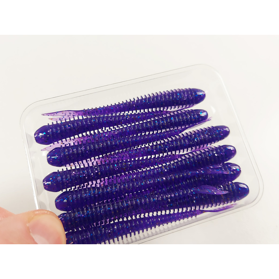 Силікон Keitech Live Impact 2.5" 12 к:ea#04 violet, Довжина силікону: 2.5" (6.3 см), Колір силікону: EA#04 Violet, фото , изображение 7