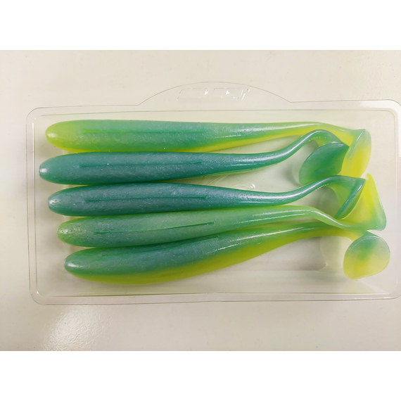 Силікон Select Easy Shad 5" #245 — їстівний віброхвіст для судака та щуки (5 шт/упак), Довжина силікону: 5" (12.7 см), Колір силікону: 245, фото , изображение 9