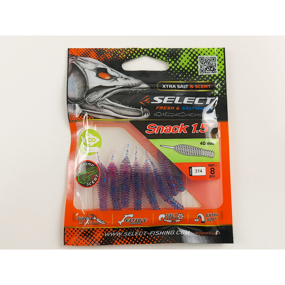 Силікон Select Snack 1.5" #314 (8 шт / уп), Довжина силікону: 1.5" (4 см), Колір силікону: 314, фото , изображение 10