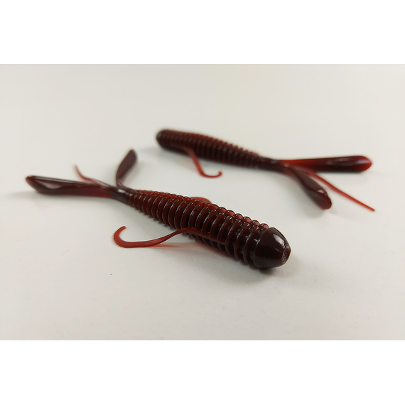 Силикон Keitech Hog Impact 3.5" (10 шт/упак) ц:006 cola, Длина силикона: 3.5" (8.9 см), Расцветка силикона: 006 Cola, фото , изображение 5