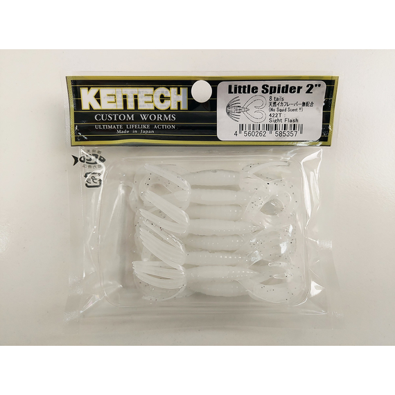 Силикон Keitech Little Spider 2" (8 шт/упак) ц:422 sight flash, Длина силикона: 2" (5.1 см), Расцветка силикона: 422 Sight Flash, фото , изображение 9