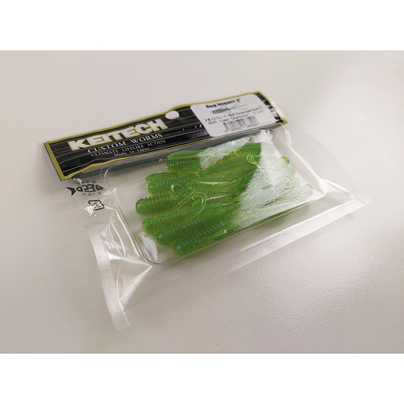 Силикон Keitech Hog Impact 3" (12 шт/упак) ц:424 lime chartreuse, Длина силикона: 3" (7.6 см), Расцветка силикона: 424 Lime Chartreuse, фото , изображение 9