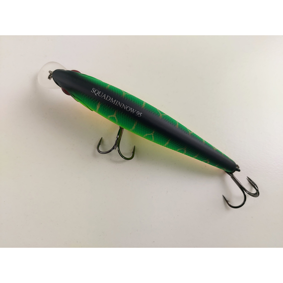 Воблер Jackall Squad Minnow 95SP 95mm 14.0g Mat Tiger, Размер/Вес: 95мм/14г, Цвет воблера: Mat Tiger, фото , изображение 7