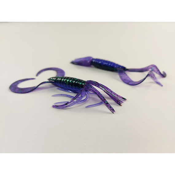 Силикон Keitech Little Spider 3.5" (5 шт/уп) ц:408 electric june bug, Длина силикона: 3.5" (8.9 см), Расцветка силикона: 408 Electric June Bug, фото , изображение 5