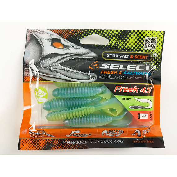 Силікон Select Freek 4.5" #245 (5 шт / уп), Длина силикона: 4.5" (11.43 см), Расцветка силикона: 245, фото , изображение 9