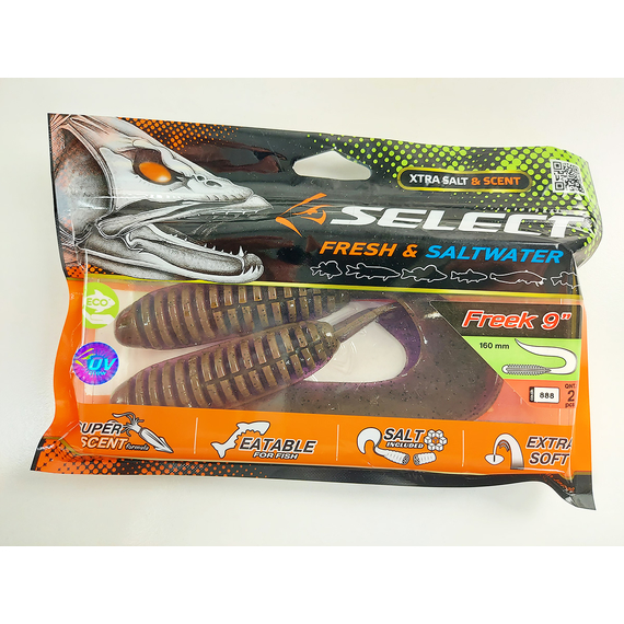 Силікон Select Freek 9" #888 (2 шт / уп), Длина силикона: 9" (16 см), Расцветка силикона: 888, фото , изображение 12