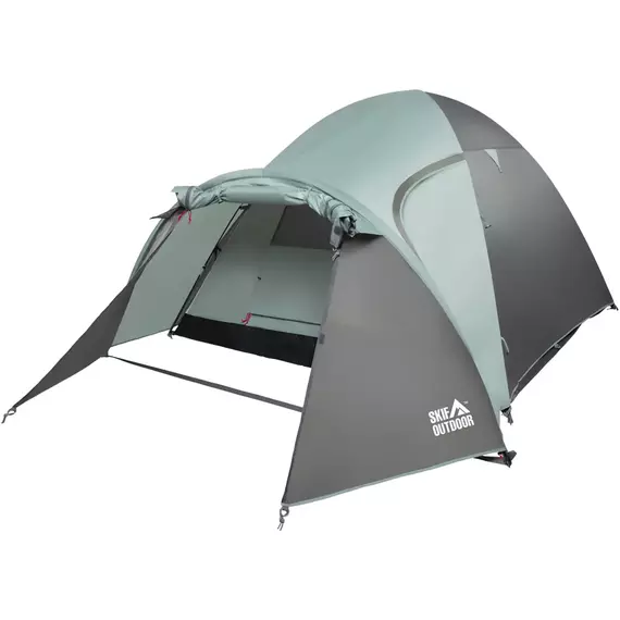 Skif Outdoor Bakota – 3-місний намет з тамбуром / 120+210x210x130 см / Колір: зелений, фото , изображение 2