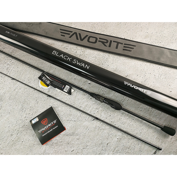 Спінінг Favorite Black Swan BSW1-7112L-T 2.41m 2-10g Fast, Модель: 2.41m 2-10g, фото , изображение 8