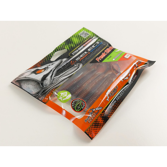 Силикон Select Freek Slim 3" col.206 (7 шт/пак), Длина силикона: 3" (7.62 см), Расцветка силикона: 206, фото , изображение 9