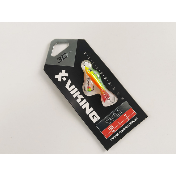 Балансир Viking Fishing Yeti Ice Jig 40mm 7.0g #04 Fire Perch, Розмір/Вага: 40мм/7г, Колір балансиру: #4 Fire Perch, фото , изображение 5