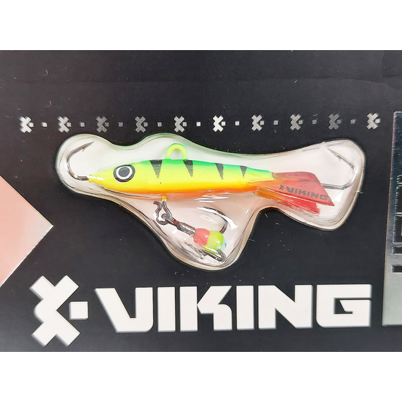 Балансир Viking Fishing Yeti Ice Jig 40mm 7.0g #04 Fire Perch, Розмір/Вага: 40мм/7г, Колір балансиру: #4 Fire Perch, фото , изображение 4