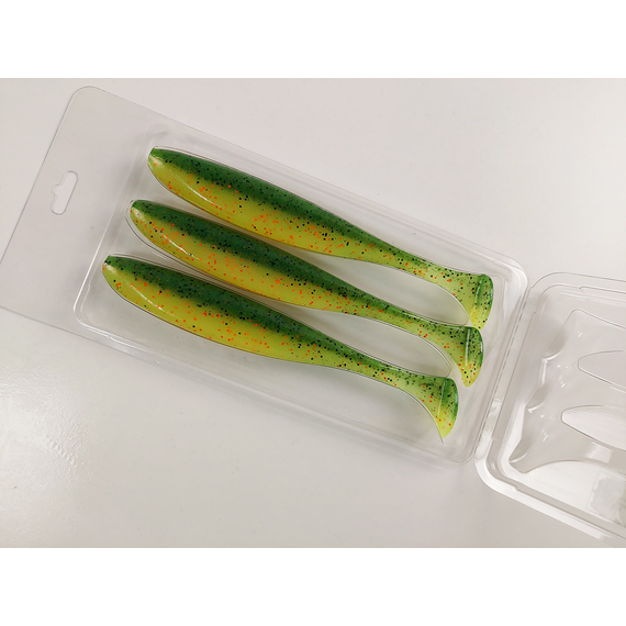 Силікон Keitech Easy Shiner 6.5" (3 шт/упак), колір:ea#05 hot fire tiger, Довжина силікону: 6.5" (16.5 см), Колір силікону: EA#05 Hot Fire Tiger, фото , изображение 10